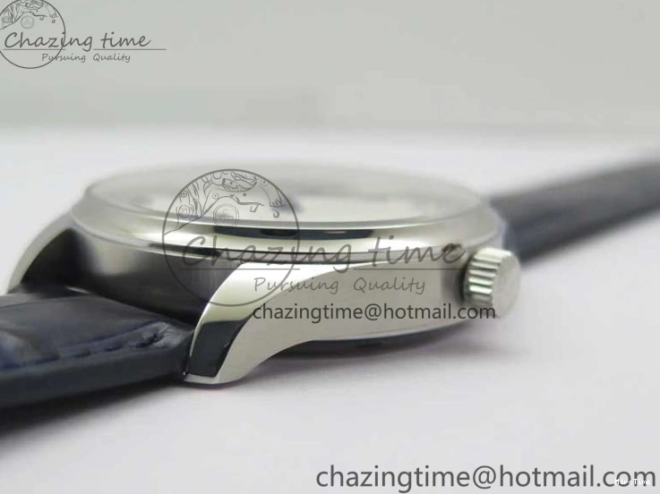 MIROTIME 0409 Packable Portuguese IW358304 ZF 1:1 Best Edition SS White Dial Blue Markers on Leather Strap A 7079